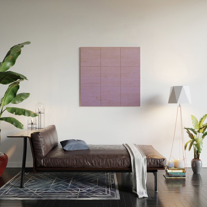 Solid Light Purple Wood Wall Art Gallery Image 2