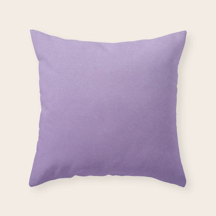 Solid Light Purple Throw Pillow Gallery Image 6