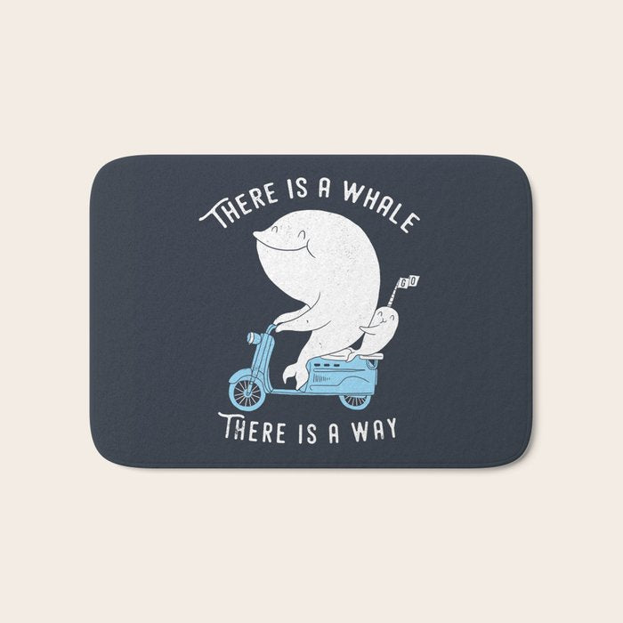 There is a whale Bath Mat Gallery Image 1