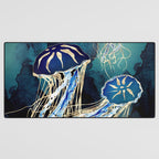 Metallic Jellyfish III Desk Mat Gallery Image 3