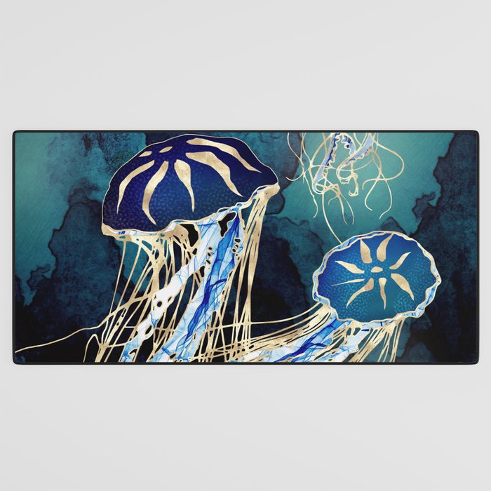 Metallic Jellyfish III Desk Mat Gallery Image 3