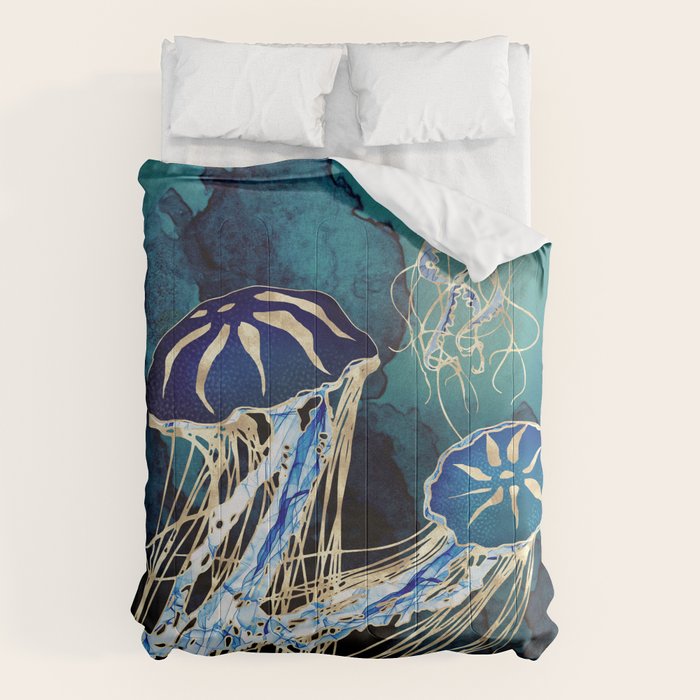 Metallic Jellyfish III Comforter Gallery Image 6