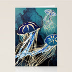 Metallic Jellyfish III Stationery Card Gallery Image 2