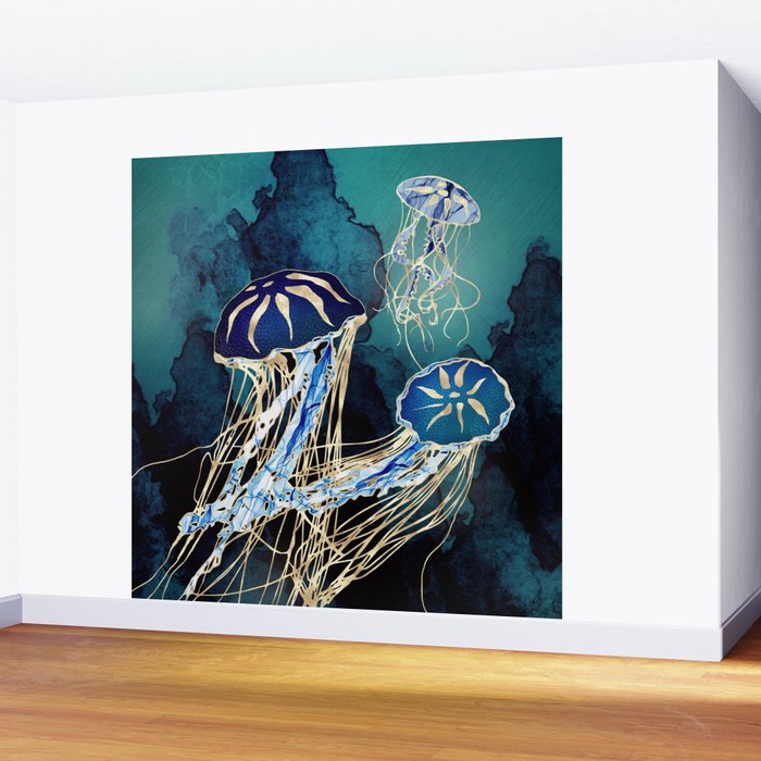 Metallic Jellyfish III Wall Mural Gallery Image 2