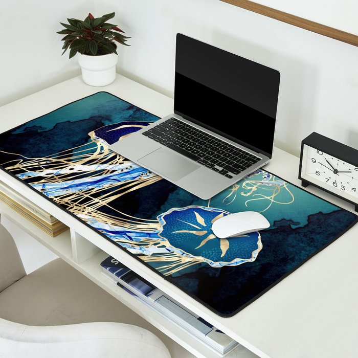 Metallic Jellyfish III Desk Mat Gallery Image 2