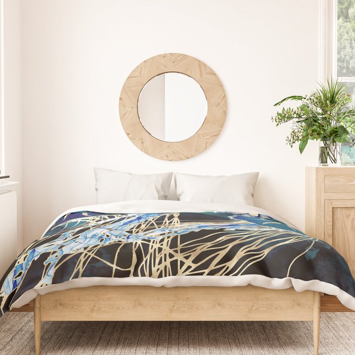 Metallic Jellyfish III Duvet Cover Gallery Image 3