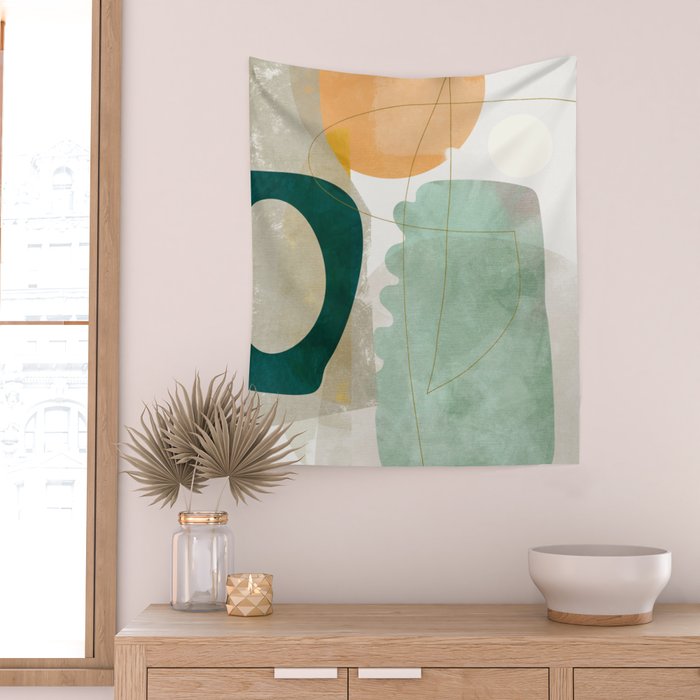 minimal shapes Wall Tapestry Gallery Image 2