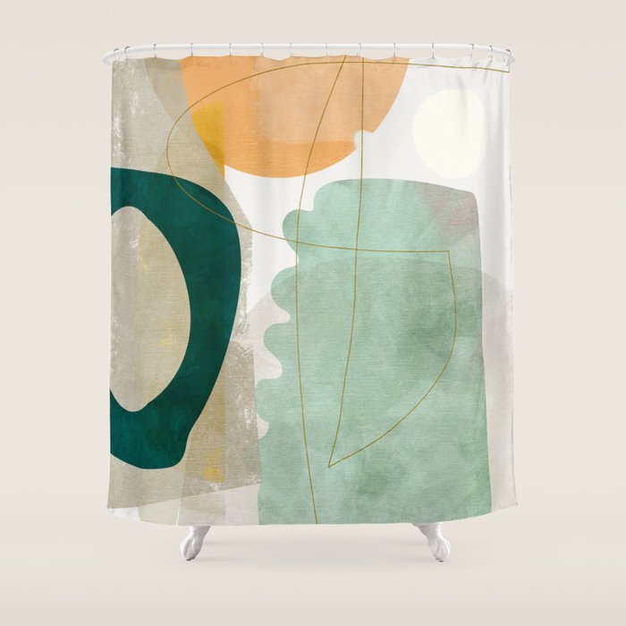 minimal shapes Shower Curtain Gallery Image 1
