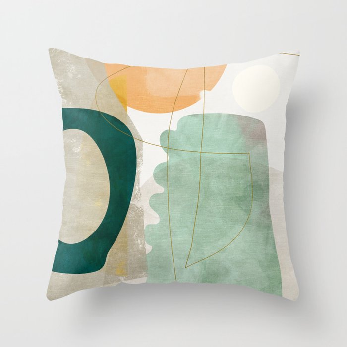 minimal shapes Throw Pillow Gallery Image 6