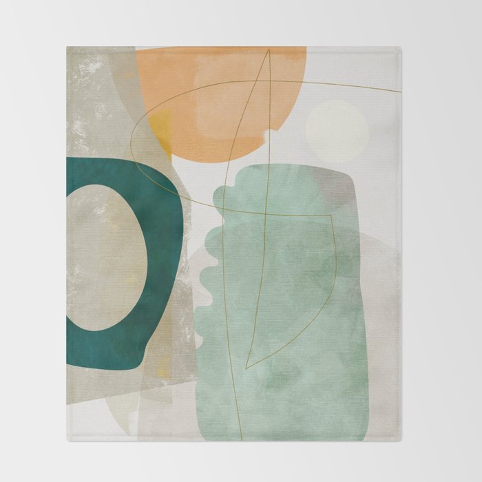 minimal shapes Throw Blanket Gallery Image 2