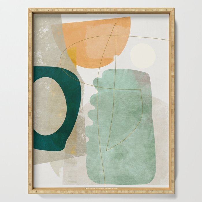 minimal shapes Serving Tray Gallery Image 1