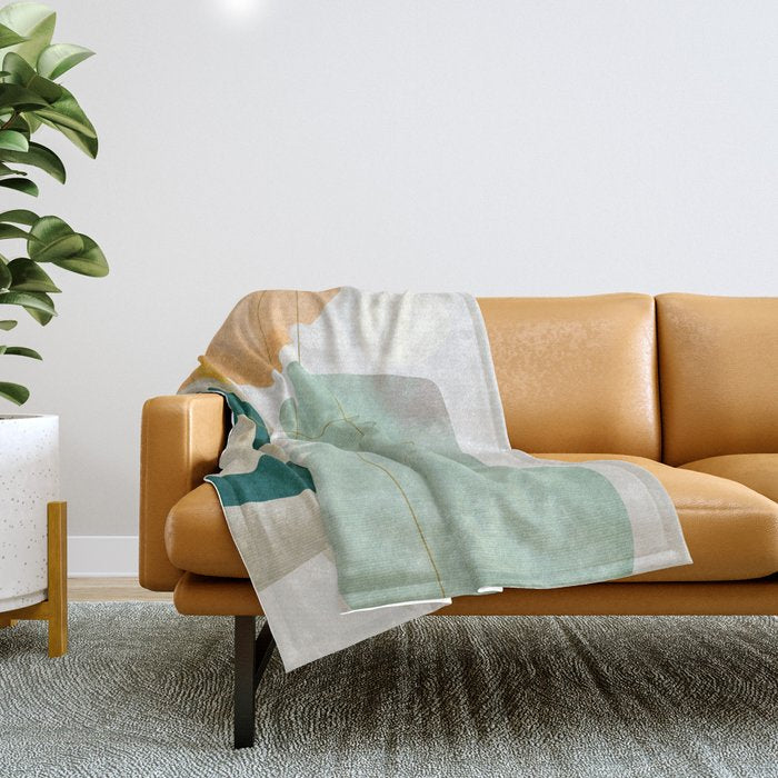 minimal shapes Throw Blanket Gallery Image 1