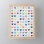 Polka Daub Hearts Mini Art Print Gallery Image 1