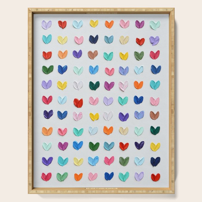 Polka Daub Hearts Serving Tray Gallery Image 1