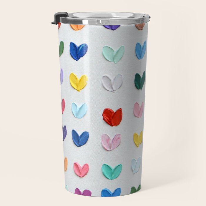 Polka Daub Hearts Travel Mug Gallery Image 3
