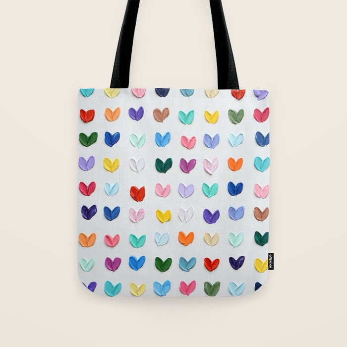 Polka Daub Hearts Tote Bag Gallery Image 1