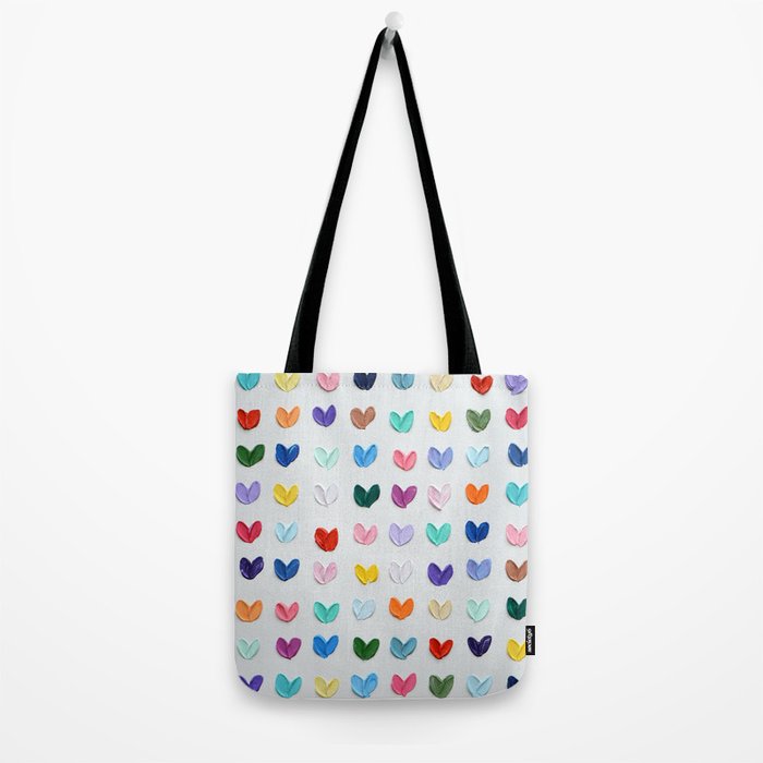 Polka Daub Hearts Tote Bag Gallery Image 2