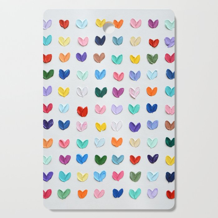 Polka Daub Hearts Cutting Board Gallery Image 1