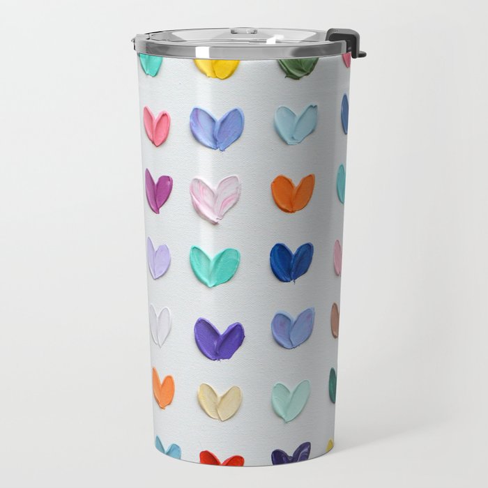 Polka Daub Hearts Travel Mug Gallery Image 2