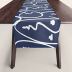 faces (navy) Table Runner Gallery Image 1