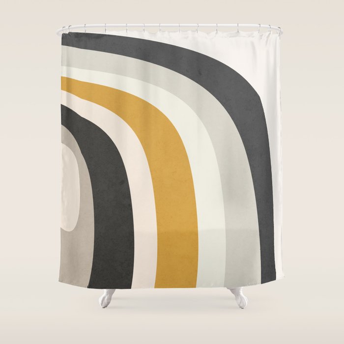Rainbow rings - neutrals Shower Curtain Gallery Image 1