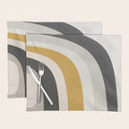 Rainbow rings - neutrals Placemat Gallery Image 1