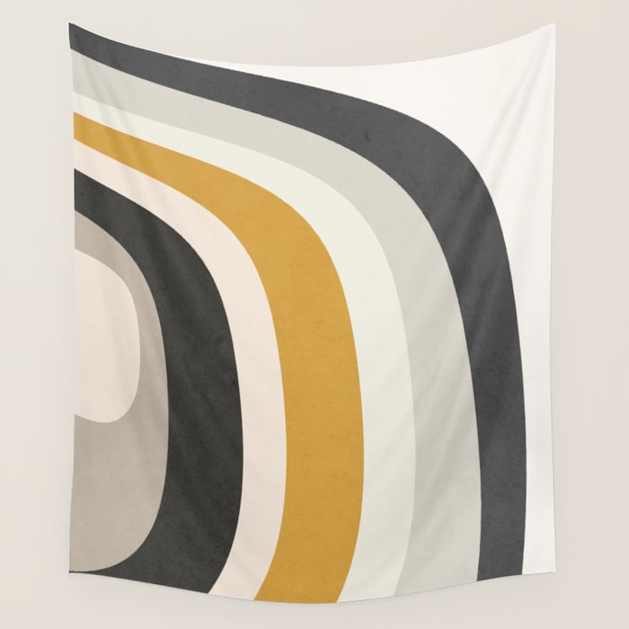 Rainbow rings - neutrals Wall Tapestry Gallery Image 4