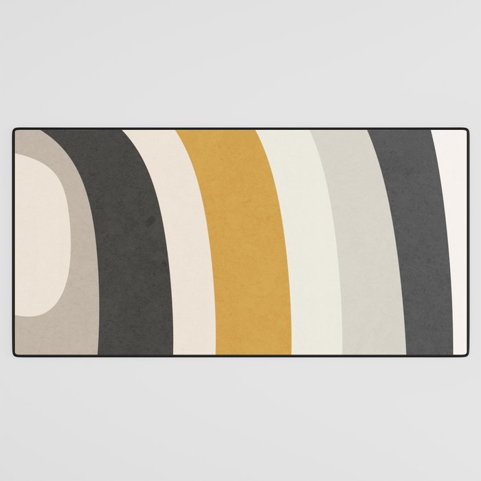 Rainbow rings - neutrals Desk Mat Gallery Image 3