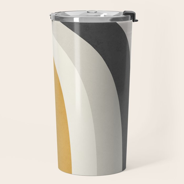 Rainbow rings - neutrals Travel Mug Gallery Image 2