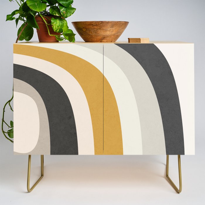 Rainbow rings - neutrals Credenza Gallery Image 1