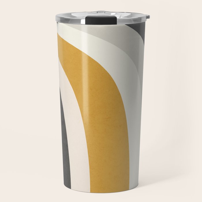Rainbow rings - neutrals Travel Mug Gallery Image 1