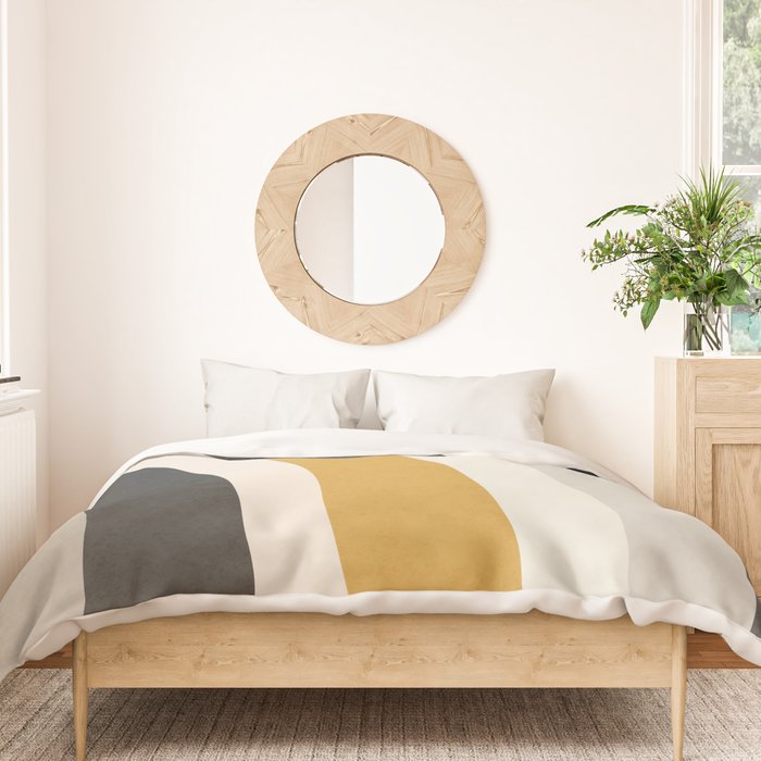 Rainbow rings - neutrals Duvet Cover Gallery Image 3