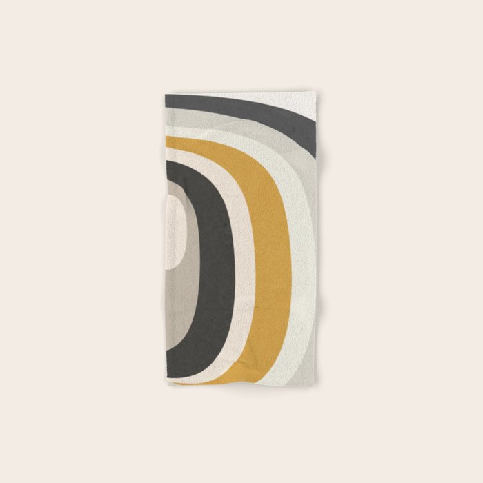 Rainbow rings - neutrals Bath Towel Gallery Image 1