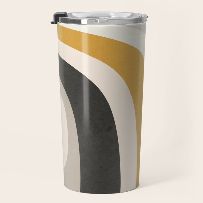 Rainbow rings - neutrals Travel Mug Gallery Image 3