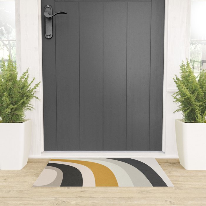 Rainbow rings - neutrals Welcome Mat Gallery Image 3