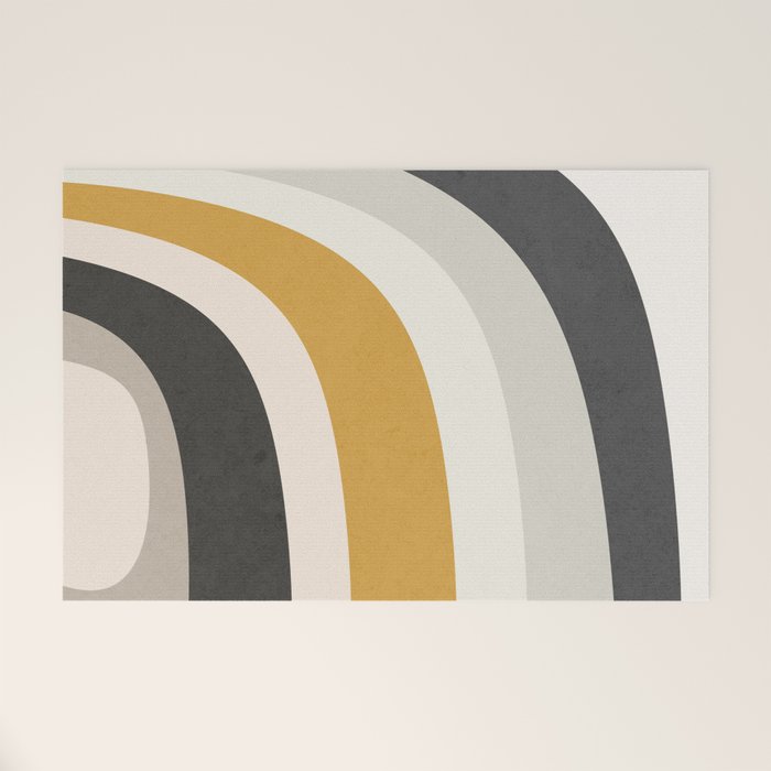 Rainbow rings - neutrals Welcome Mat Gallery Image 1