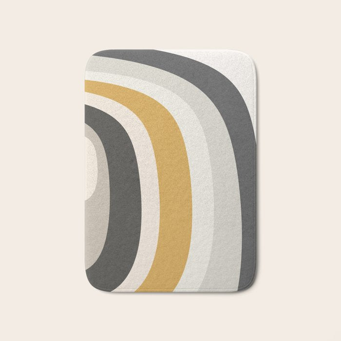 Rainbow rings - neutrals Bath Mat Gallery Image 1
