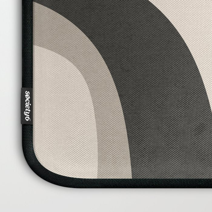 Rainbow rings - neutrals Laptop Sleeve Gallery Image 3
