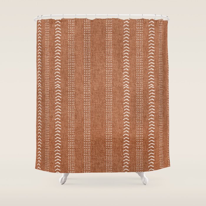 Arrows in Rust Neutral Shower Curtain Gallery Image 1