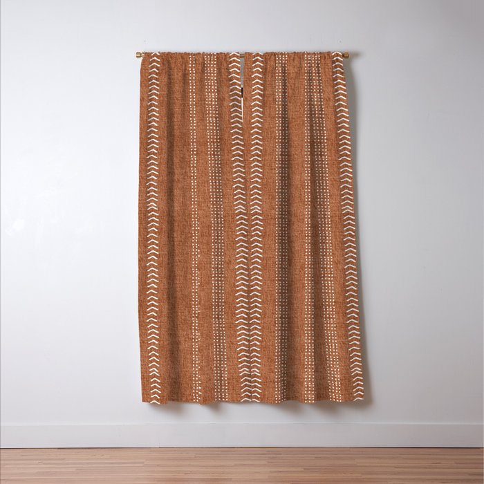 Arrows in Rust Neutral Window Curtain Gallery Image 3