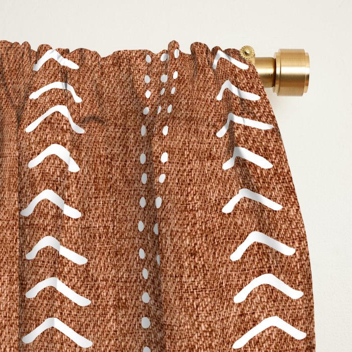 Arrows in Rust Neutral Window Curtain Gallery Image 2