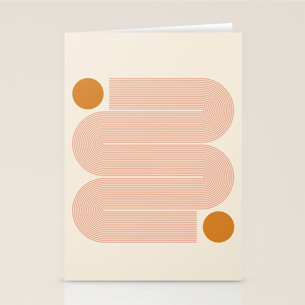 Abstraction_SUN_LINE_ART_Minimalism_002 Stationery Card Gallery Image 2