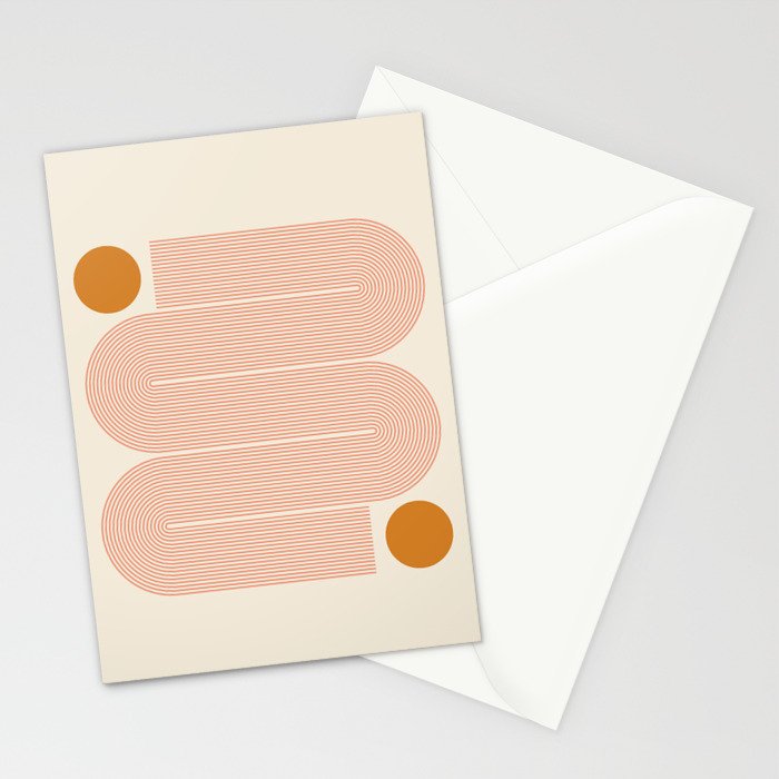 Abstraction_SUN_LINE_ART_Minimalism_002 Stationery Card Gallery Image 2