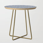 Mid Century Modern Twinkling Stars Retro Atomic Pattern in Stone Blue and Cream Side Table Gallery Image 1