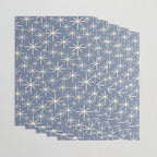 Mid Century Modern Twinkling Stars Retro Atomic Pattern in Stone Blue and Cream Wrapping Paper Gallery Image 3