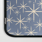 Mid Century Modern Twinkling Stars Retro Atomic Pattern in Stone Blue and Cream Laptop Sleeve Gallery Image 3