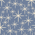 Mid Century Modern Twinkling Stars Retro Atomic Pattern in Stone Blue and Cream Coffee Mug Gallery Image 2