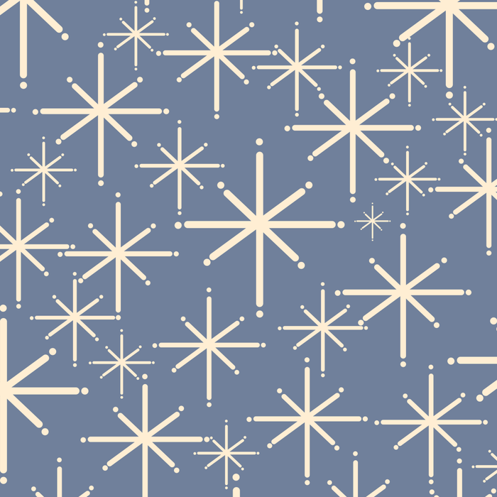Mid Century Modern Twinkling Stars Retro Atomic Pattern in Stone Blue and Cream Coffee Mug Gallery Image 2