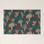Moody Mushrooms and Pinecones Welcome Mat Gallery Image 1