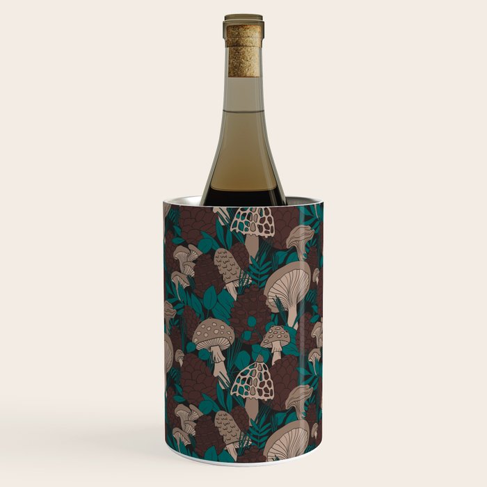 Moody Mushrooms and Pinecones Wine Chiller Gallery Image 1